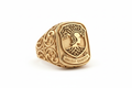Ancest badging gold ring